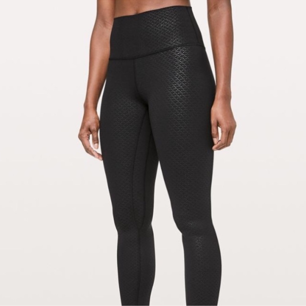 Lululemon Black Textured Leggings